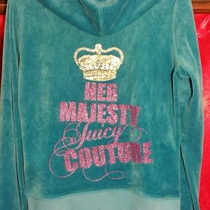 Juicy Couture Her Majesty aqua sweater